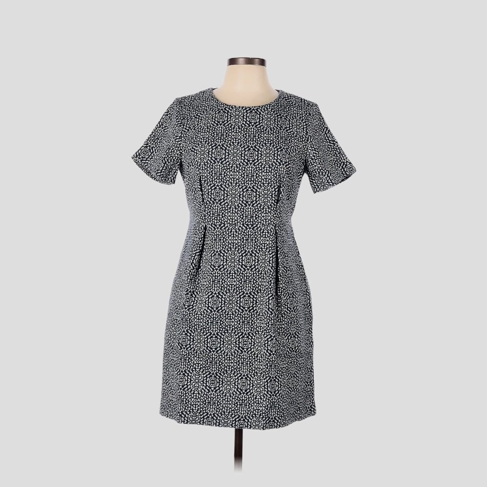 Pattern Cinched Waist Dress
